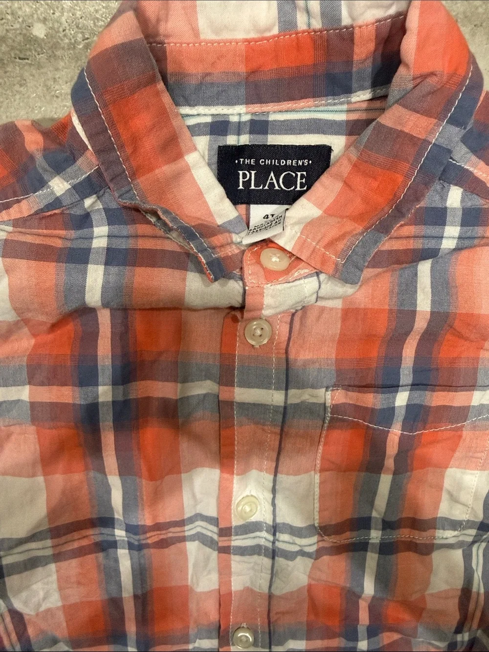 The Children's Place Red & Blue Plaid Short-Sleeve Button-Down Shirt